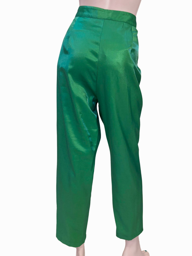 PANTALON VERDE SATINADO