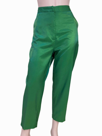 PANTALON VERDE SATINADO