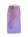 FALDA LILA DENIM CON ROSA