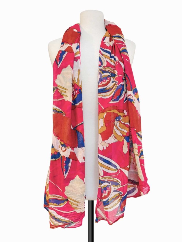 PAÑUELO ORQUIDEAS DE ALGODON