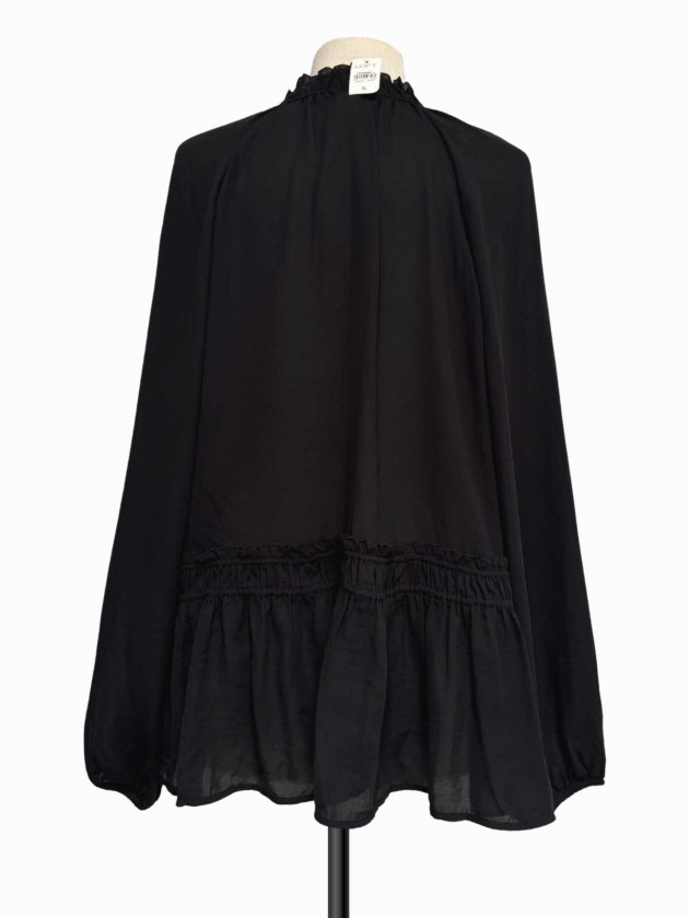 BLUSA NEGRA MANGA LARGA LOFT