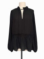 BLUSA NEGRA MANGA LARGA LOFT