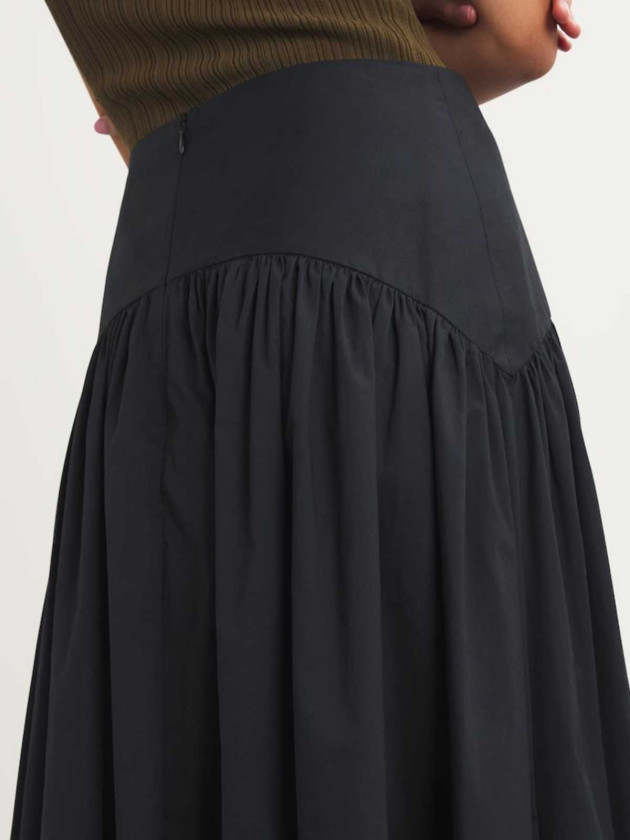 FALDA MAXI STAUD MILKMAID NEGRA