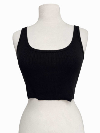SET DE DOS TOPS BASICOS NEGRO Y CHARCOAL