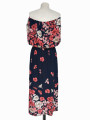 VESTIDO MAXI FLORAL AZUL NEGRO