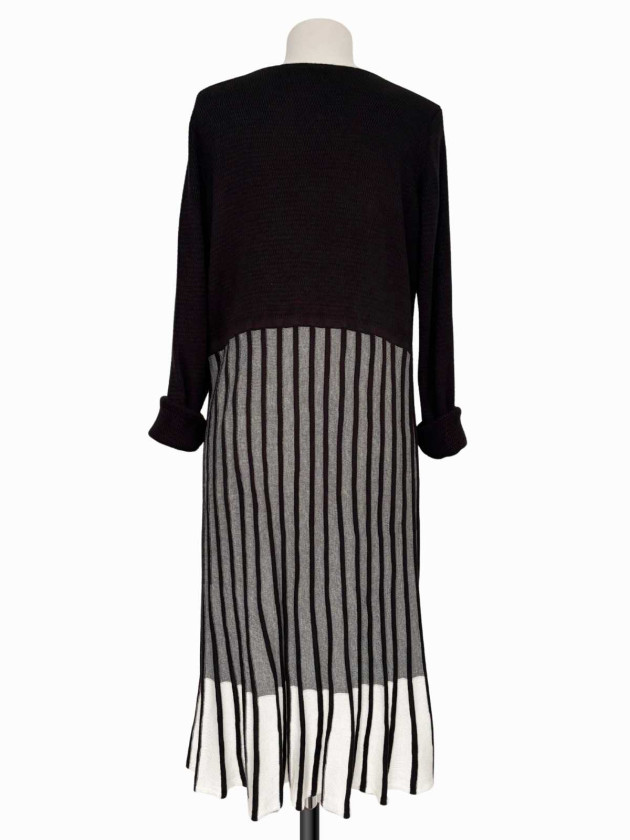VESTIDO TEJIDO MIDI CALVIN KLEIN BLANCO Y NEGRO