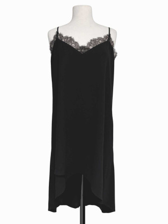 VESTIDO TIPO CAMI CON ENCAJE BCBG