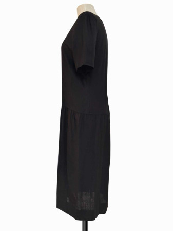 VESTIDO NEGRO MIDI ALBERT NIPPON