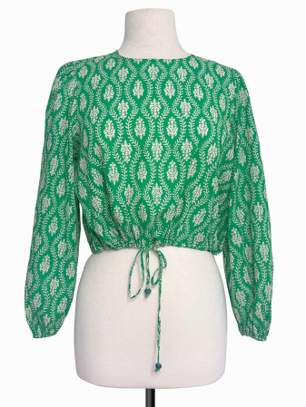 BLUSA VERDE AVA TOP ZARA