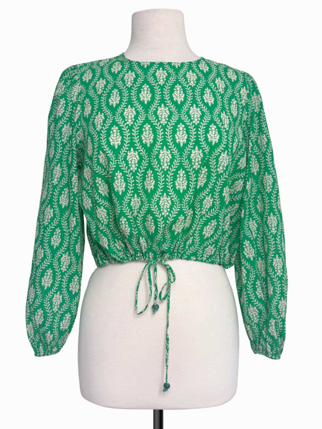 BLUSA VERDE AVA TOP ZARA