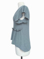 BLUSA VERDE-GRIS TEJIDA