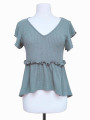 BLUSA VERDE-GRIS TEJIDA