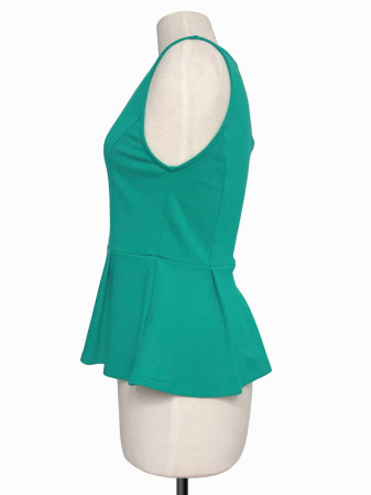 BLUSA VERDE PEPLUM FOREVER 21
