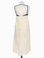 VESTIDO MAXI LINO NEGRO Y CREMA