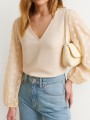 BLUSA MANGAS CON TEXTURA