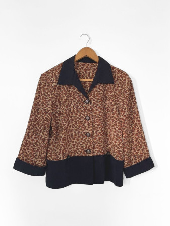 BLUSA VINTAGE BOXY ANIMAL PRINT