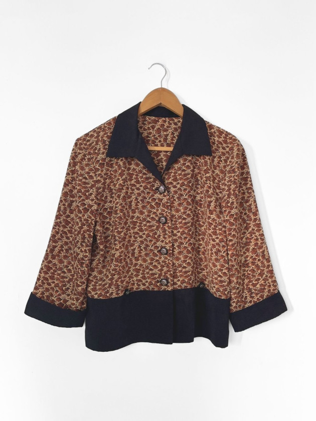 BLUSA VINTAGE BOXY ANIMAL PRINT
