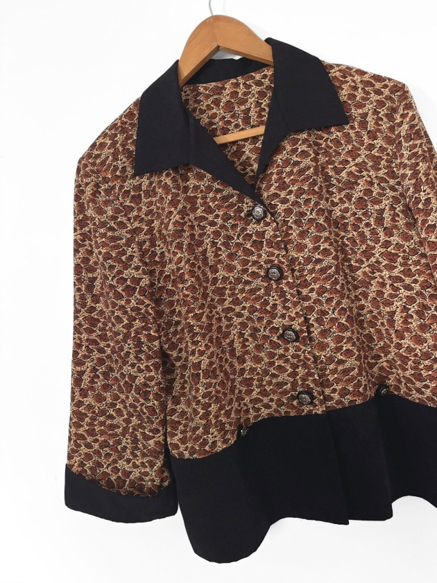 BLUSA VINTAGE BOXY ANIMAL PRINT