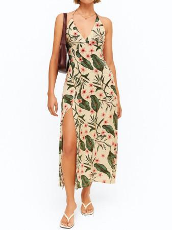 VESTIDO OREN TROPICAL HALTER
