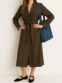VESTIDO MAXI CARGO H&M SATINADO