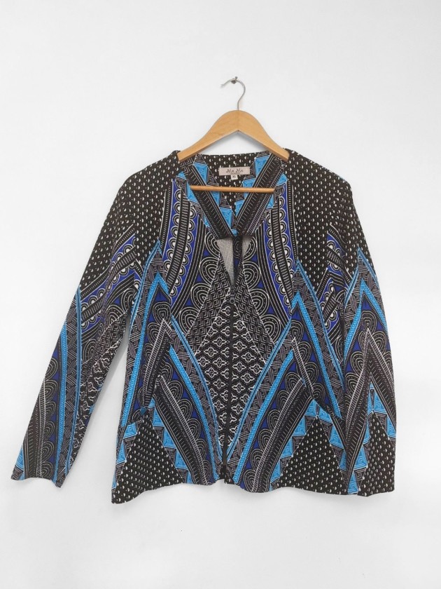 BLAZER BOHO TONO AZUL