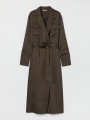 VESTIDO MAXI CARGO H&M SATINADO