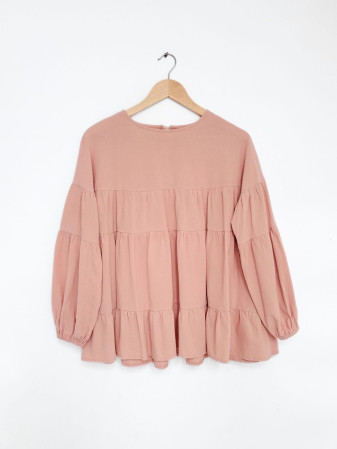 BLUSA ROSE MANGA LARGA