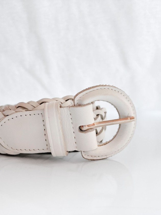 CINCHO CUERO BLANCO