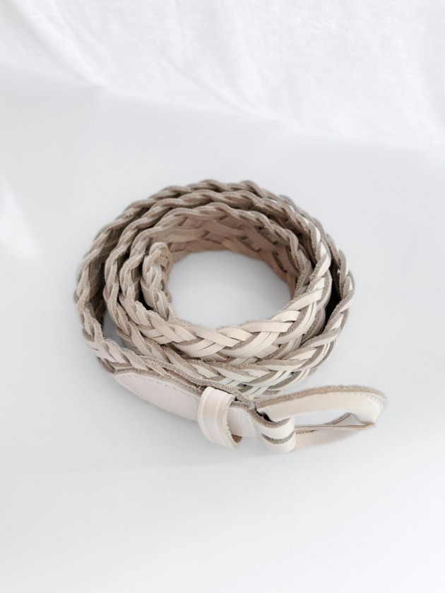 CINCHO CUERO BLANCO