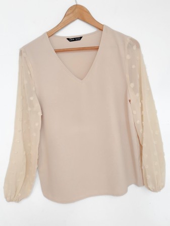 BLUSA MANGAS CON TEXTURA