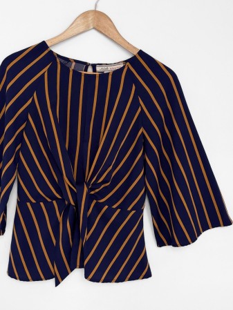 BLUSA STRIPES CON NUDO