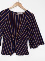BLUSA STRIPES CON NUDO