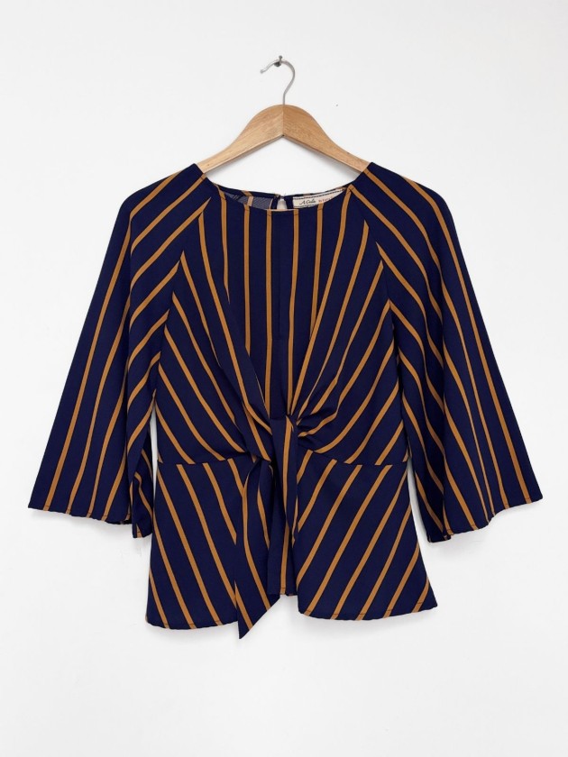 BLUSA STRIPES CON NUDO