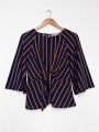 BLUSA STRIPES CON NUDO