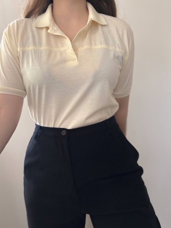 BLUSA POLO AMARILLO PASTEL