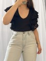 BLUSA RIVER MANGA CROCHET