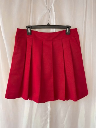 FALDA OCRE PLISADA RED