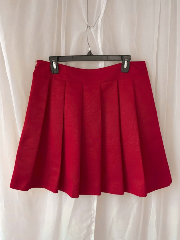 FALDA OCRE PLISADA RED