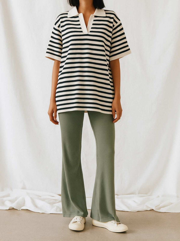 PANTS FLARE VERDE SAGE