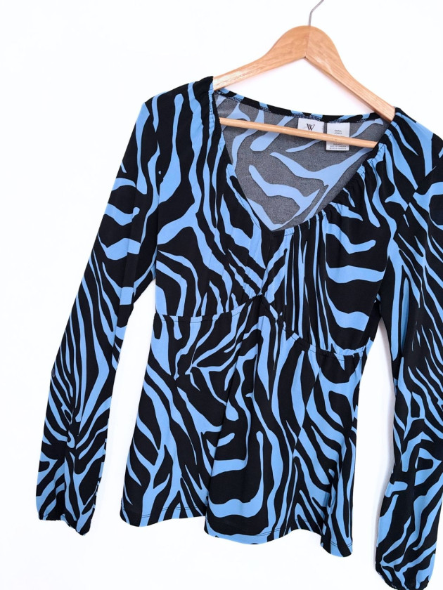 BLUSA Y2K ZEBRA PRINT