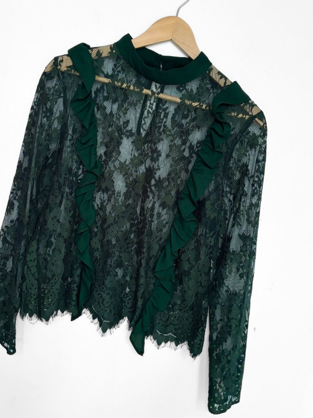 BLUSA LACE VERDE OSCURO