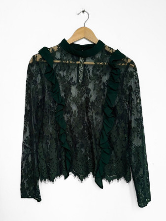 BLUSA LACE VERDE OSCURO