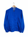 BLUSA AZUL VINTAGE SATINADA