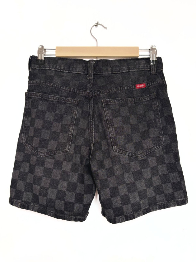 SHORT DENIM CUADRICULADO 