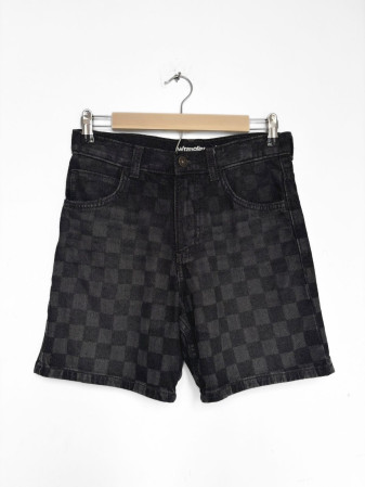 SHORT DENIM CUADRICULADO 