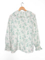 BLUSA VINTAGE CON FLORES VERDES