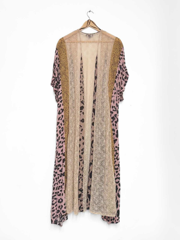 KIMONO ANIMAL PRINT Y LACE