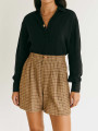 SHORT VINTAGE CUADRICULADO TIRO ALTO
