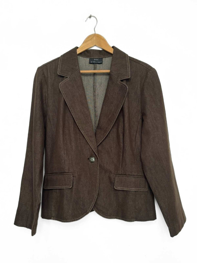 BLAZER DENIM CAFE ALGODON