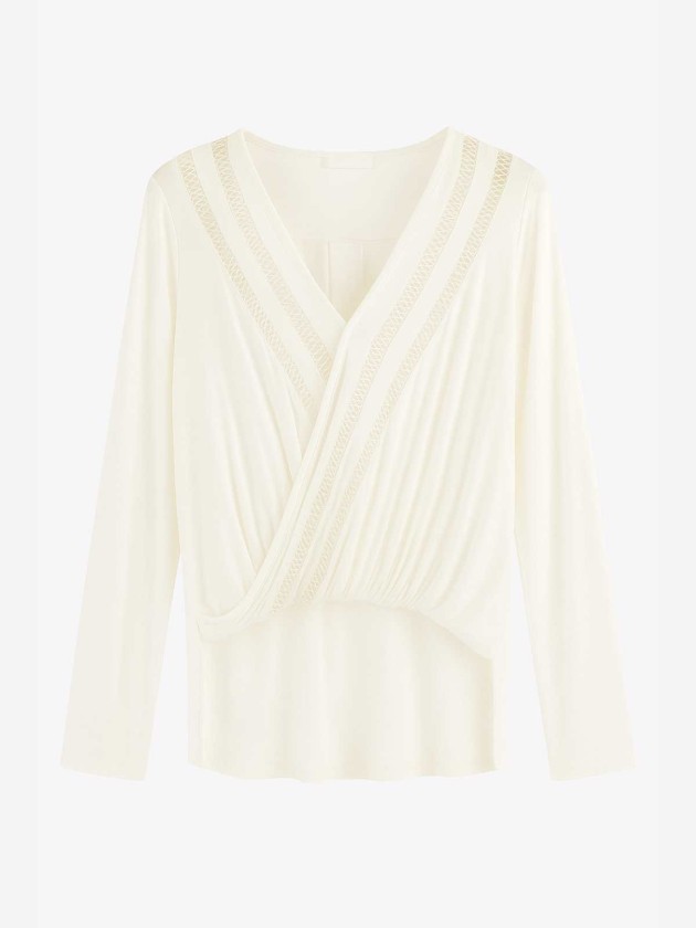 BLUSA BLANCA CUELLO V